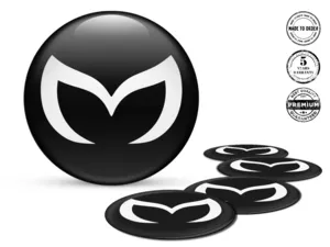 Mazda Adesivi Silicone Logo Emblemi Ruota Alta Qualità